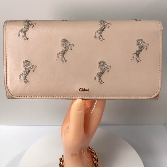 Chloé Rare Horse Embroidered Leather Continental Wallet 😍🐴❤️ - Picture 3 of 17